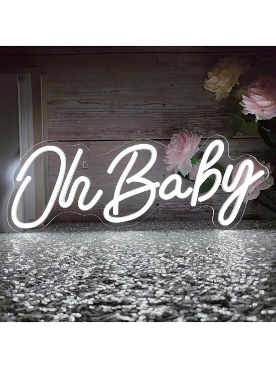 Other - Dimmable LED Neon "Oh Baby" Sign for Baby Shower, Gender Reveal & Party Decor